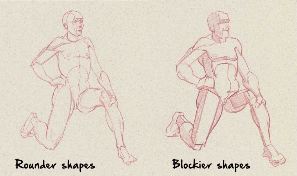 Shapes in Figure Drawing | Drawing Anatomy for Beginners: Top 5 Dos and Don’ts by Jeff Mellem | Artists Network
